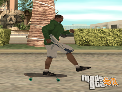 Skateboarding Mod para GTA San Andreas